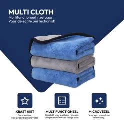 STACK Multi Cloth | 40 X 45 Cm - Microvezel - Krasvrij - Auto Schoonmaak Doek - Auto Poetsen / Reinigen / Drogen / Afwerken - Auto Droogdoek - Auto Handdoek - Schoonmaak Accessoires - Auto Poetsdoek - Autodoek -Schoonmaakproducten Winkel 1200x1200 888