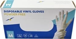 Merkloos Wegwerp Handschoenen - Vinyl Handschoenen - Poedervrij - Wit - Maat M - 100 Stuks -Schoonmaakproducten Winkel 1200x624