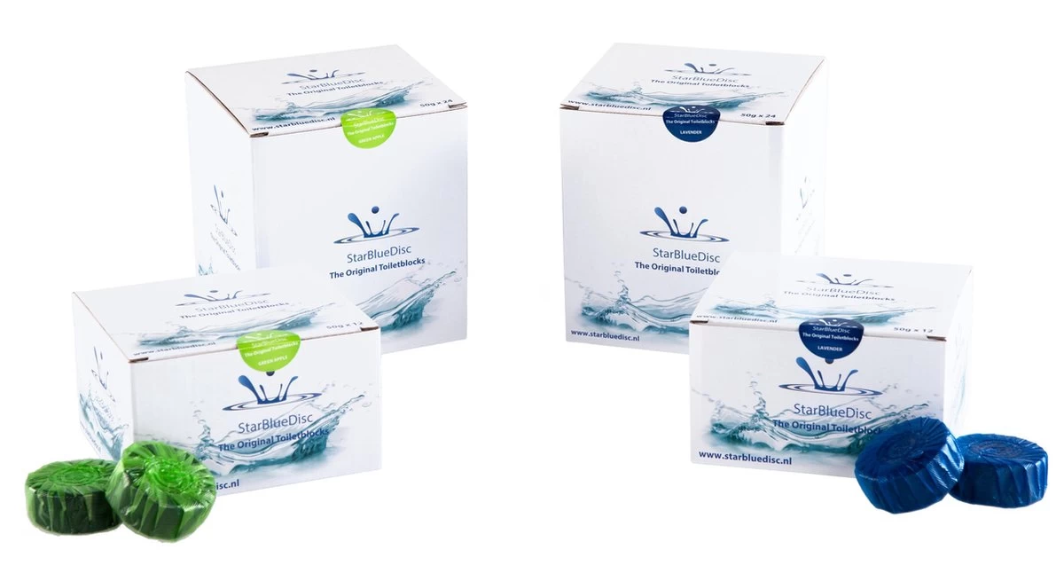 Starbluedisc Toiletblok Jaarverpakking A 24 Stuks Blauw 9 Starbluedisc Toiletblok Jaarverpakking A 24 Stuks Blauw - Afbeelding 7
