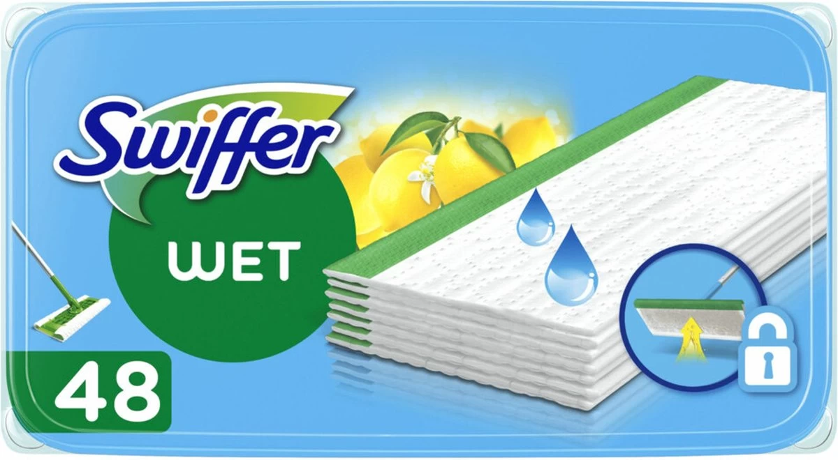 Swiffer Vloerreiniger - Vochtige Vloerdoekjes - Geur Van Citrus Fresh - Voordeelverpakking 2 X 48 Stuks 9 Swiffer Vloerreiniger - Vochtige Vloerdoekjes - Geur Van Citrus Fresh - Voordeelverpakking 2 X 48 Stuks - Afbeelding 8