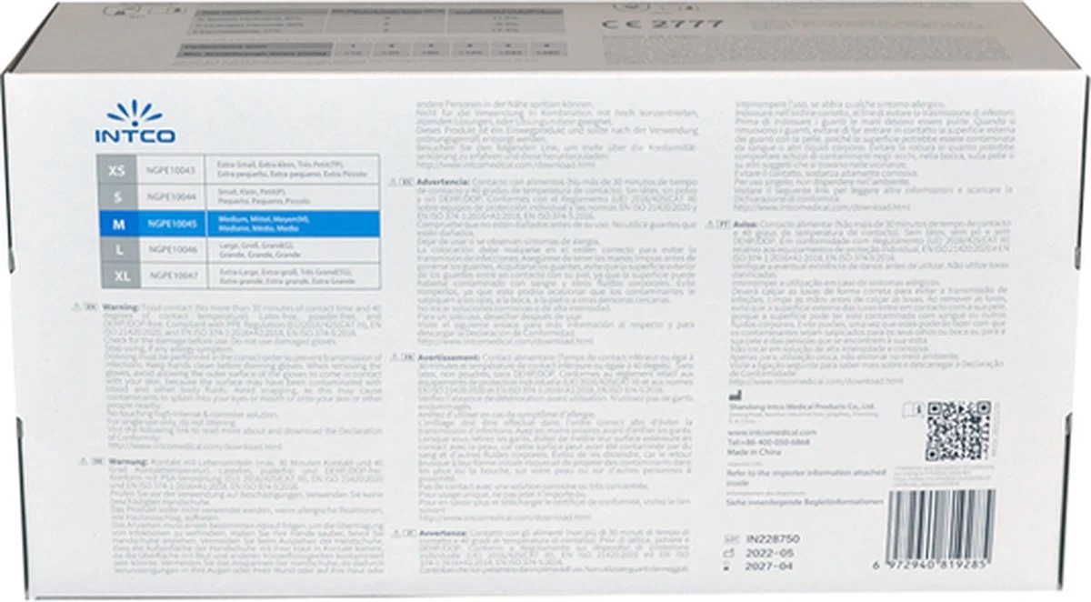 Intco Nitril Handschoenen - Latex Vrij - Zwart - 100 Stuks - Maat Medium 8 Intco Nitril Handschoenen - Latex Vrij - Zwart - 100 Stuks - Maat Medium - Afbeelding 6