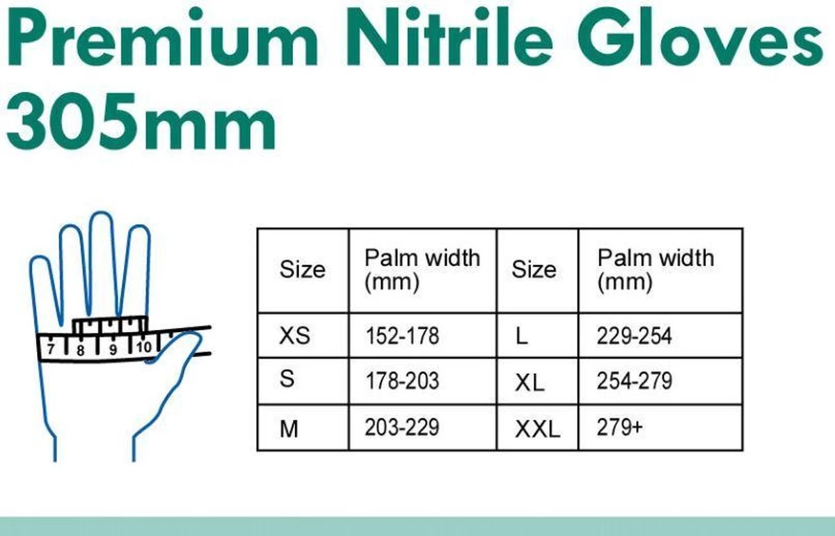 H&S PROTECTOR - Extra Lang Nitril Handschoenen - 305mm Lang - Wegwerp Handschoenen - Wit - M - Poedervrij - 100 Stuks 7 H&S PROTECTOR - Extra Lang Nitril Handschoenen - 305mm Lang - Wegwerp Handschoenen - Wit - M - Poedervrij - 100 Stuks - Afbeelding 5