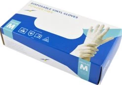 Merkloos Wegwerp Handschoenen - Vinyl Handschoenen - Poedervrij - Wit - Maat M - 100 Stuks -Schoonmaakproducten Winkel 1200x840