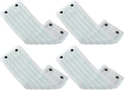 Leifheit - Clean Twist M / Combi Clean M Vloerwisser Vervangingsdoek Met Drukknoppen – Micro Duo – 33 Cm / Set Van 4
