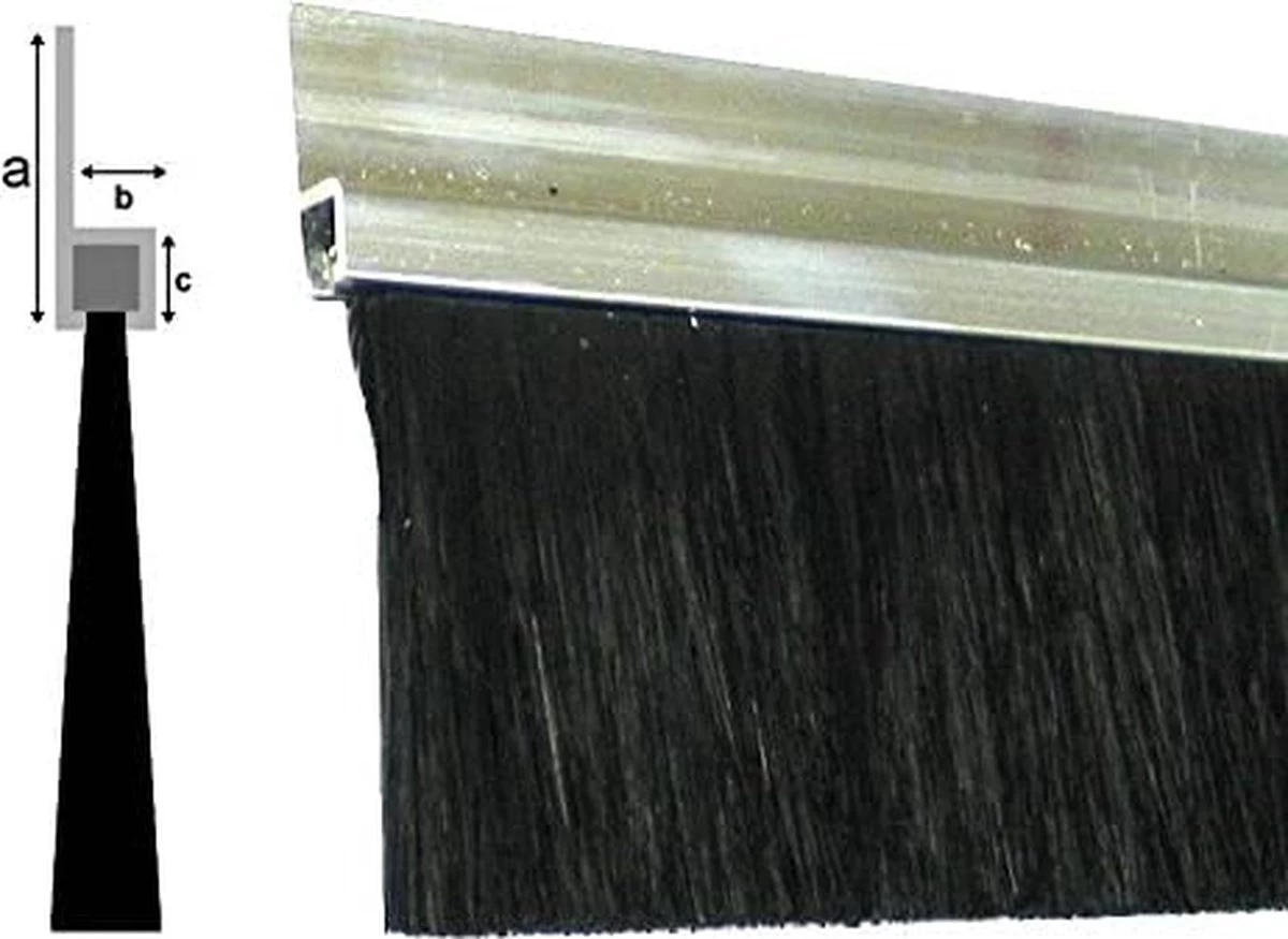 Merkloos Deurborstel - Stripborstel - Afdichting Met Borstel - 100 Cm - Met Installatie Gaten -aluminium -isolatiestrip - Afdichtstrip - Deurstrip 7 Merkloos Deurborstel - Stripborstel - Afdichting Met Borstel - 100 Cm - Met Installatie Gaten -aluminium -isolatiestrip - Afdichtstrip - Deurstrip - Afbeelding 5