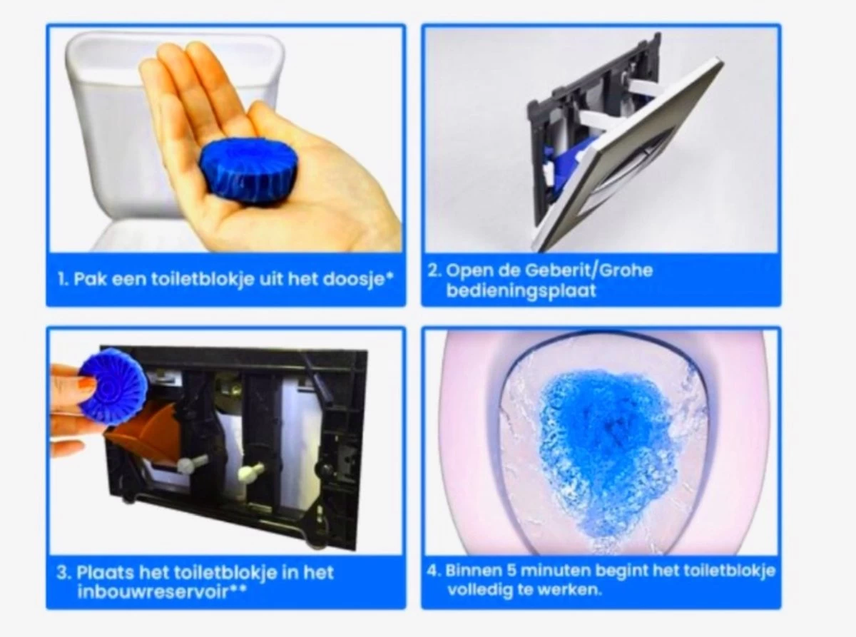 DONGOODS® Toiletblokjes Voor Inbouwreservoirs – WC-blokjes – Toiletblokken In Een Voordeelverpakking – 12 Stuks 7 DONGOODS® Toiletblokjes Voor Inbouwreservoirs – WC-blokjes – Toiletblokken In Een Voordeelverpakking – 12 Stuks - Afbeelding 5