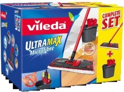 Vileda UltraMax Power 2in1 - Complete Set - Vlakke Microvezelmop + Emmer Met Pers -Schoonmaakproducten Winkel 1200x897