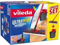 Vileda UltraMax Power 2in1 - Complete Set - Vlakke Microvezelmop + Emmer Met Pers -Schoonmaakproducten Winkel 1200x898