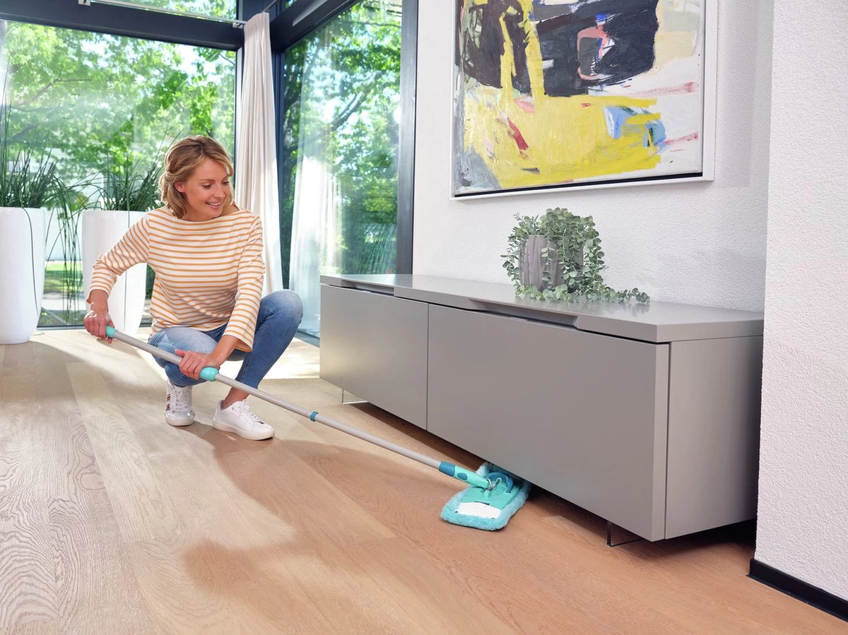 Leifheit Clean Twist Overtrek Klittenband Vloerwisser M Ergo - 33 Cm - Static Plus 6 Leifheit Clean Twist Overtrek Klittenband Vloerwisser M Ergo - 33 Cm - Static Plus - Afbeelding 4