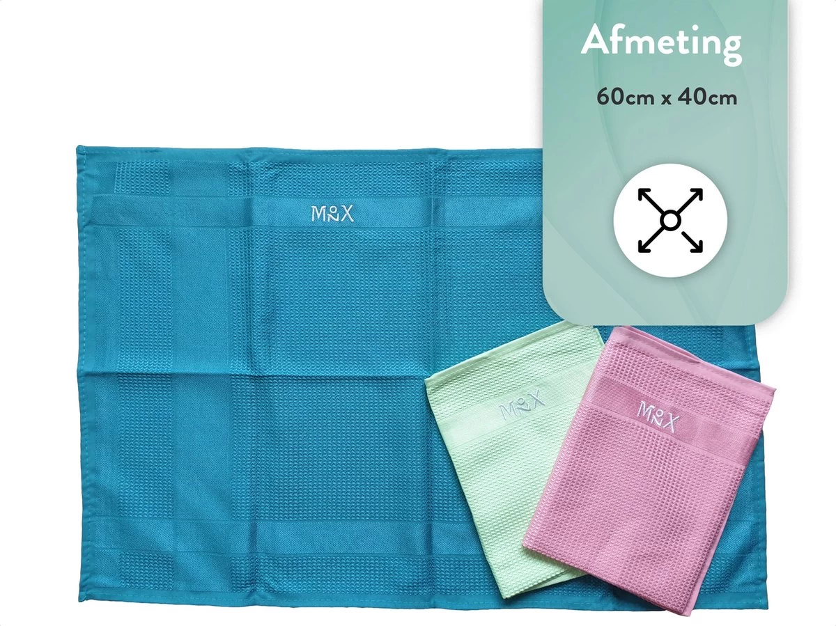 Monx - Microvezeldoekjes - Microvezel Handdoek - Schoonmaakdoekjes - Reinigingsdoekjes - Raamdoeken - 3 Stuks - 40x60cm 7 Monx - Microvezeldoekjes - Microvezel Handdoek - Schoonmaakdoekjes - Reinigingsdoekjes - Raamdoeken - 3 Stuks - 40x60cm - Afbeelding 5