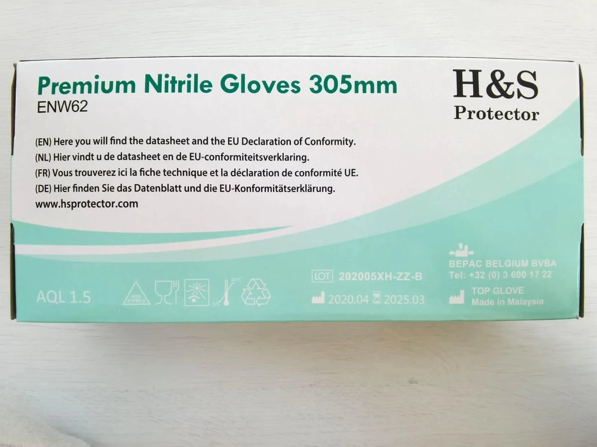H&S PROTECTOR - Extra Lang Nitril Handschoenen - 305mm Lang - Wegwerp Handschoenen - Wit - M - Poedervrij - 100 Stuks 5 H&S PROTECTOR - Extra Lang Nitril Handschoenen - 305mm Lang - Wegwerp Handschoenen - Wit - M - Poedervrij - 100 Stuks - Afbeelding 3