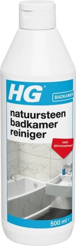 HG Natuursteen Badkamer Reiniger - 500ml - Ook Voor Marmer - Verwijdert Veilig Hardnekkig Vuil -Schoonmaakproducten Winkel 371x1200