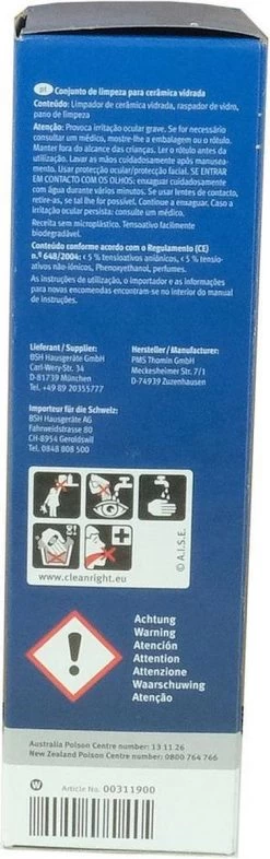 Bosch / Siemens Kookplaat Onderhoudsset - Onderhoudsset Voor Keramische Oppervlakken -Schoonmaakproducten Winkel 377x1200 1