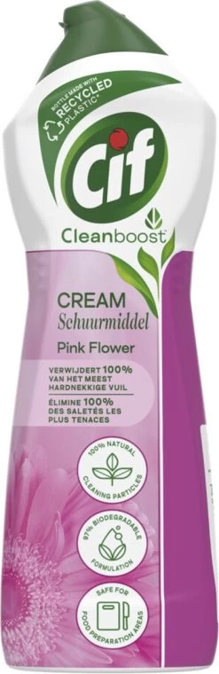 Cif CleanBoost Cream Pink Schuurmiddel - 8 X 750 Ml - Voordeelverpakking -Schoonmaakproducten Winkel 390x1200 2