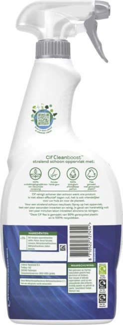 Cif CleanBoost Power & Shine Badkamer Spray - 6 X 750 Ml - Voordeelverpakking -Schoonmaakproducten Winkel 454x1200