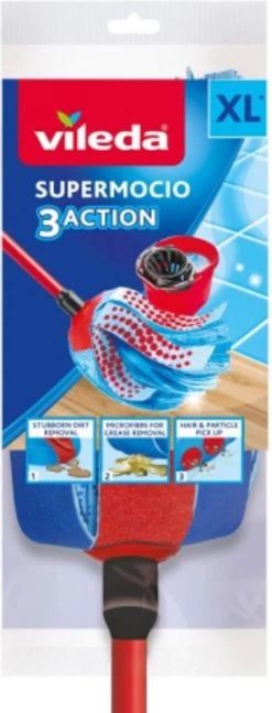 Vileda Super Mocio 3D Mop En Steel 25 Vileda Super Mocio 3D Mop En Steel -Schoonmaakproducten Winkel 458x1200