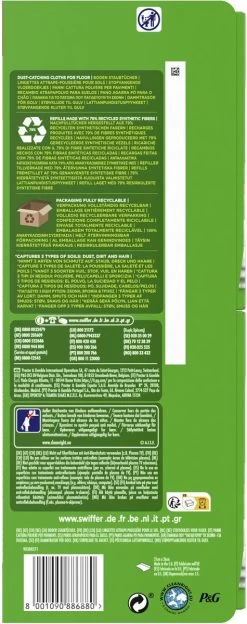 Swiffer Vloerreiniger - Droge Vloerdoekjes - Navullingen - Vangt En Houdt Stof Vast - Voordeelverpakking 3 X 68 Stuks -Schoonmaakproducten Winkel 475x1200