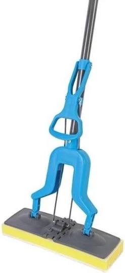 Merkloos Vloermop / Vloermopset 125 Cm - Inclusief Spons En Uitknijpfunctie