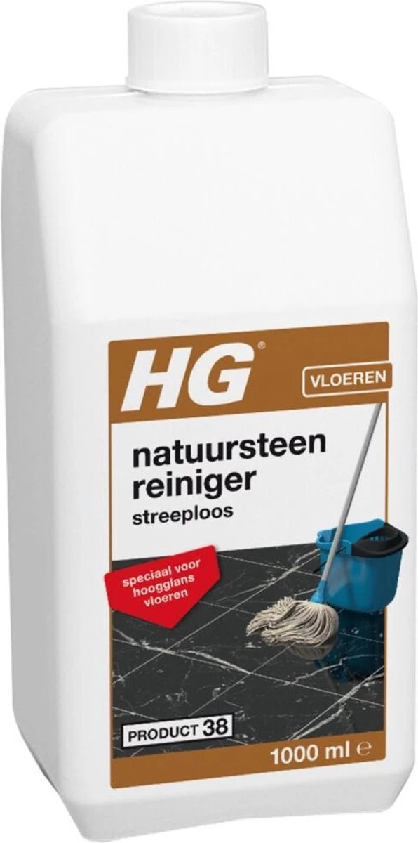 HG Natuursteen Reiniger Glansvloeren 1L - Marmer & Natuursteen - Streeploos Schoon - 20 Dweilbeurten 3 HG Natuursteen Reiniger Glansvloeren 1L - Marmer & Natuursteen - Streeploos Schoon - 20 Dweilbeurten