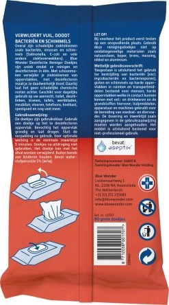 Blue Wonder Desinfectie Reinigingsdoekjes - 80 Stuks -Schoonmaakproducten Winkel 667x1200 4