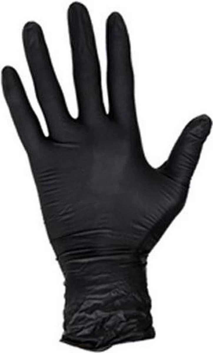Intco Nitril Handschoenen - Latex Vrij - Zwart - 100 Stuks - Maat Medium 7 Intco Nitril Handschoenen - Latex Vrij - Zwart - 100 Stuks - Maat Medium - Afbeelding 5