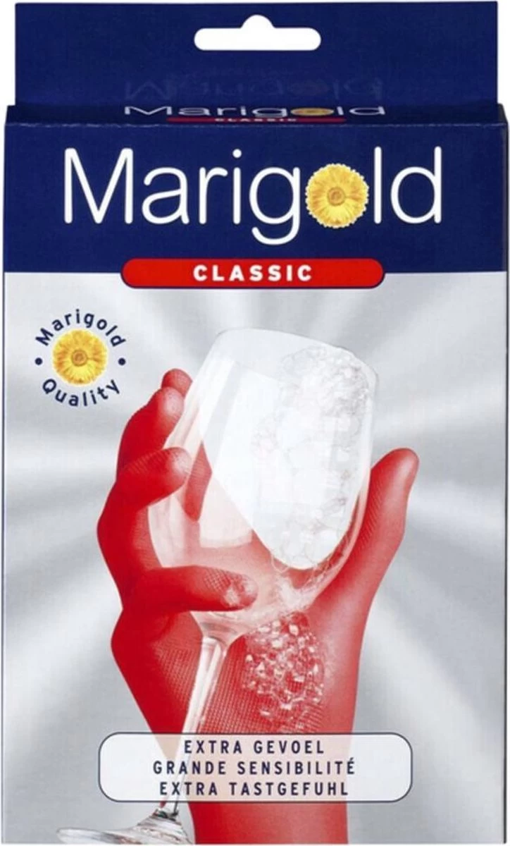 Marigold Medium - Huishandschoenen - Rood - Lichtgewicht - Met Katoenen Voering 3 Marigold Medium - Huishandschoenen - Rood - Lichtgewicht - Met Katoenen Voering