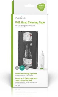 Nedis VHS-Reinigingscassette - 20 Ml - VHS-Koppen - Zwart -Schoonmaakproducten Winkel 727x1200