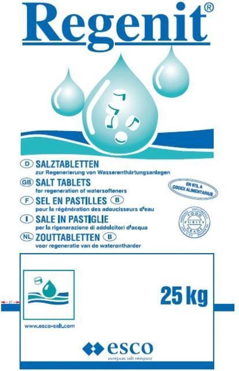 Regenit Onthardingszout Tabletten 25 Kilo Levering 4 Regenit Onthardingszout Tabletten 25 Kilo Levering - Afbeelding 2