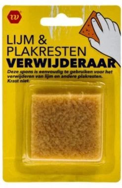 Merkloos Lijm & Plakresten Verwijderaar - Spons Om Eenvoudig Lijmresten Te Verwijderen