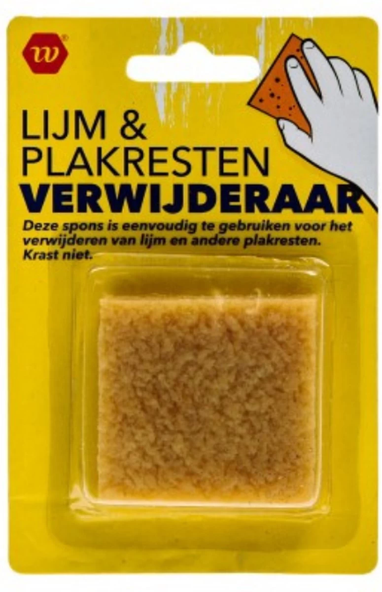 Merkloos Lijm & Plakresten Verwijderaar - Spons Om Eenvoudig Lijmresten Te Verwijderen 3 Merkloos Lijm & Plakresten Verwijderaar - Spons Om Eenvoudig Lijmresten Te Verwijderen