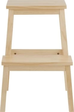 Houten Opstapje - Krukje Met 2 Niveaus - Bruin -Schoonmaakproducten Winkel 793x1200 2