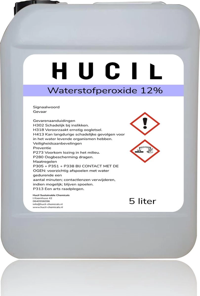 Waterstofperoxide 12% - Hydrogen Peroxide - 5 Liter 3 Waterstofperoxide 12% - Hydrogen Peroxide - 5 Liter