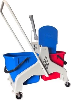 Mopwagen | 2 Emmers 18Liter| Kunststof| Inclusief Wringpers -Schoonmaakproducten Winkel 848x1200