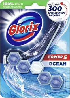 Glorix Power 5 Toiletblokken - Ocean - 9 Stuks - Halfjaarbox - Voordeelverpakking -Schoonmaakproducten Winkel 861x1200 2
