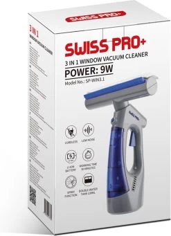 Swiss Pro+ Ruitenreiniger 3 In 1 WV 2 Blue Edition Window Vac - Ca. 120 M² - Waterzuiger - Incl. Smalle Zuigmond - Oplaadbaar - Raamwisser - Streeploos - Clicksystem - 2 Microvezeldoekjes - Met Sprayfunctie - Low Noise - Hepafilter 16 Swiss Pro+ Ruitenreiniger 3 In 1 WV 2 Blue Edition Window Vac - Ca. 120 M² - Waterzuiger - Incl. Smalle Zuigmond - Oplaadbaar - Raamwisser - Streeploos - Clicksystem - 2 Microvezeldoekjes - Met Sprayfunctie - Low Noise - Hepafilter -Schoonmaakproducten Winkel 870x1200 2