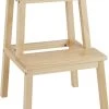 Houten Opstapje - Krukje Met 2 Niveaus - Bruin -Schoonmaakproducten Winkel 892x1200