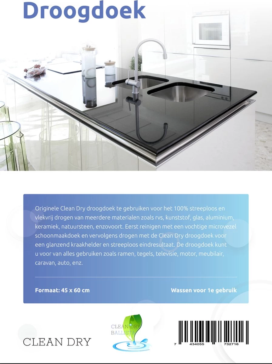 Ramenset Raamdoeken Microvezel Glasdoeken Droogdoek Ramen Clean Dry 4 Ramenset Raamdoeken Microvezel Glasdoeken Droogdoek Ramen Clean Dry - Afbeelding 2