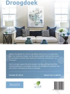 Ballista Ramenset Raamdoeken Droogdoek 45 X 60 Cm + Nanofiber 40 X 40 Cm Beide In Het Blauw Klasse 1 -Schoonmaakproducten Winkel 898x1200 5