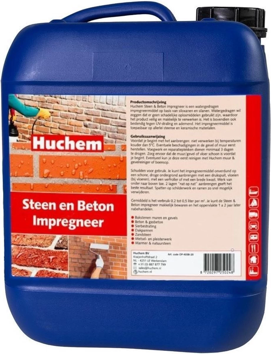 Steen | Beton | Impregneer | Dakpannen | Gevels | 10L | Waterafstotend | Bescherming | 33m2 6 Steen | Beton | Impregneer | Dakpannen | Gevels | 10L | Waterafstotend | Bescherming | 33m2 - Afbeelding 4