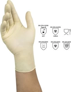 ANSELL MICROFLEX® 63-864 - Latex Wegwerp Handschoenen, Poedervrij, M, Wit, 100 Stuks -Schoonmaakproducten Winkel 925x1200 2